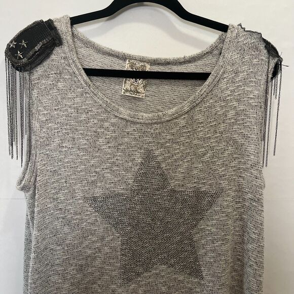 Vocal Star Chainlink Tank Top Y2K Rock Womens Large - Picture 1 of 9